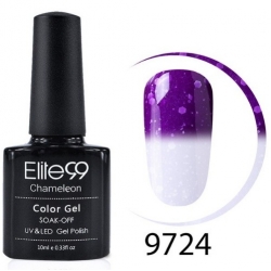 Гел Лак Термо 2в1 Цветно Бял 9724 10ml Elite99